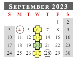 District School Academic Calendar for Flint Springs Elementary for September 2023