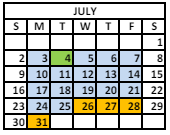 District School Academic Calendar for Louis J Morris Elementary School for July 2023