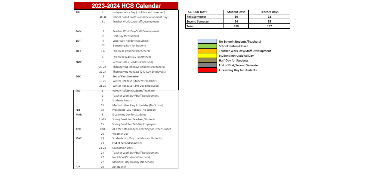 District School Academic Calendar Key for Challenger Elementary School