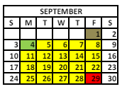 District School Academic Calendar for Louis J Morris Elementary School for September 2023
