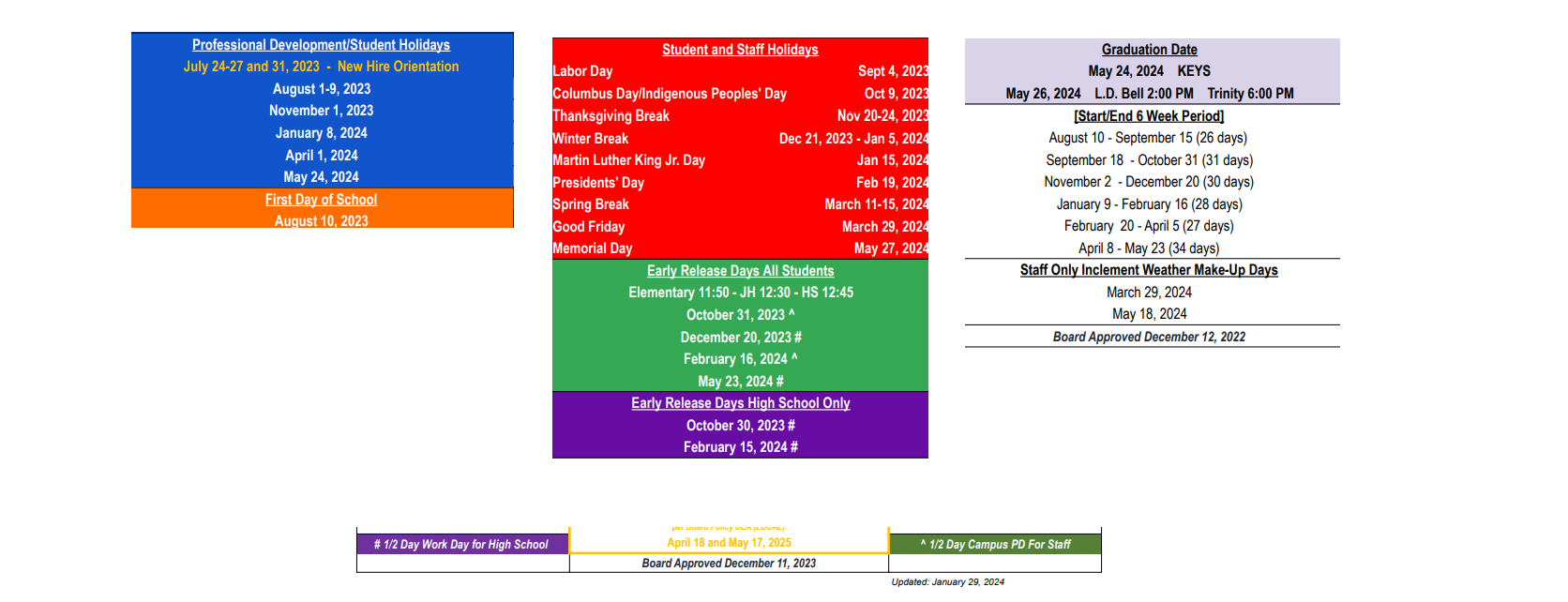 District School Academic Calendar Key for Bell Manor Elementary