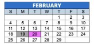 District School Academic Calendar for Rousseau Mc Clellan 91 for February 2024