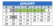 District School Academic Calendar for Susan Roll Leach School 68 for January 2024
