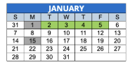 District School Academic Calendar for H L Harshman Middle School for January 2024