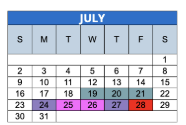 District School Academic Calendar for Meredith Nicholson School 96 for July 2023