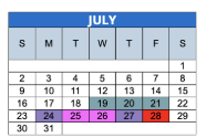 District School Academic Calendar for Stephen Collins Foster Sch 67 for July 2023
