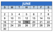 District School Academic Calendar for Stephen Collins Foster Sch 67 for June 2024