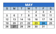 District School Academic Calendar for Lew Wallace School 107 for May 2024