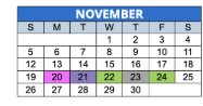 District School Academic Calendar for Harriet Beecher Stowe Sch 64 for November 2023