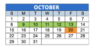 District School Academic Calendar for Charity Dye School 27 for October 2023