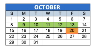 District School Academic Calendar for Lew Wallace School 107 for October 2023