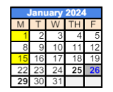 District School Academic Calendar for Alc Prairie Center Alternative Is for January 2024