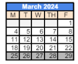 District School Academic Calendar for Alc Prairie Center Alternative Is for March 2024
