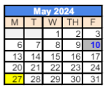 District School Academic Calendar for Alc Prairie Center Alternative Is for May 2024