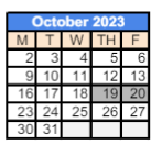 District School Academic Calendar for Alc Prairie Center Alternative Is for October 2023