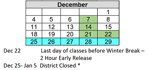 District School Academic Calendar for Robert Lucas Elementary School for December 2023