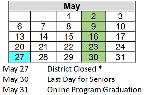 District School Academic Calendar for Robert Lucas Elementary School for May 2024