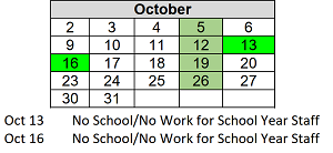 District School Academic Calendar for Robert Lucas Elementary School for October 2023