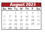 District School Academic Calendar for Lehman Alternative Community School for August 2023
