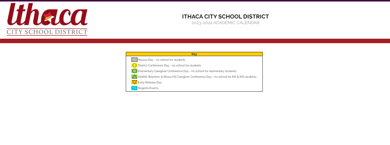 District School Academic Calendar Key for Lehman Alternative Community School