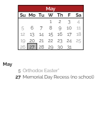 District School Academic Calendar for Lehman Alternative Community School for May 2024