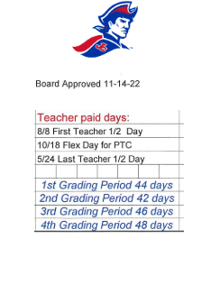 District School Academic Calendar Legend for Bloomfield Elementary School