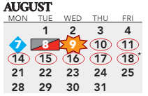 District School Academic Calendar for Lassiter Middle School for August 2023