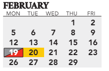 District School Academic Calendar for Ackerly/bingham Guidance Center Spec Ed for February 2024