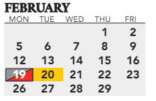 District School Academic Calendar for Jefferson County High School for February 2024