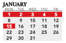 District School Academic Calendar for Ten Broeck-kmi Hospital Alt School for January 2024