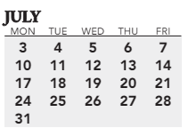 District School Academic Calendar for Greenwood Elementaryentary School for July 2023