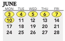 District School Academic Calendar for Ackerly/bingham Guidance Center Spec Ed for June 2024