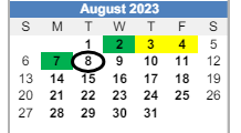 District School Academic Calendar for Center Point Elementaryentary School for August 2023