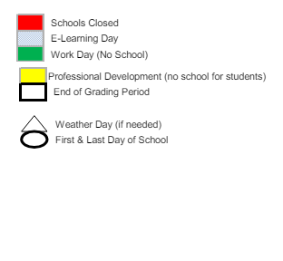 District School Academic Calendar Legend for Clay Elementaryentary School