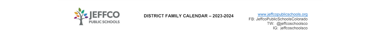 District School Academic Calendar for Interventions Transitional Programs