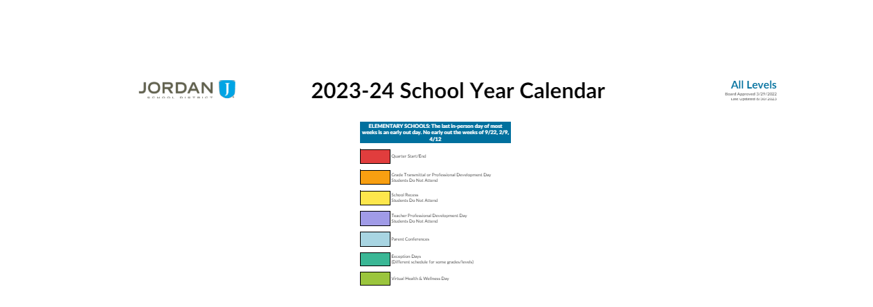 District School Academic Calendar Key for Lone Peak School