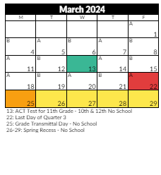 District School Academic Calendar for Lone Peak School for March 2024