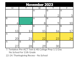 District School Academic Calendar for Lone Peak School for November 2023