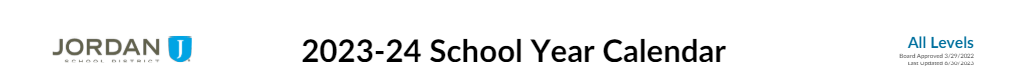District School Academic Calendar for Lone Peak School