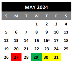 District School Academic Calendar for Crestview Elementary for May 2024