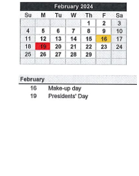 District School Academic Calendar for Kankakee Valley Intermediate Schl for February 2024