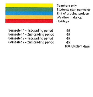 District School Academic Calendar Legend for Kankakee Valley Intermediate Schl