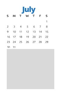 District School Academic Calendar for C. A. Franklin Elementary for July 2023