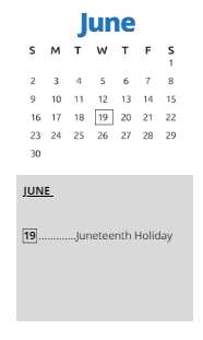 District School Academic Calendar for Clarke Ace Middle for June 2024