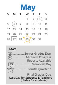 District School Academic Calendar for Woodland Elementary for May 2024