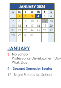 District School Academic Calendar for Windy Hills Elementary School for January 2024