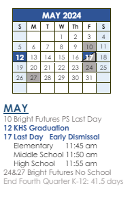 District School Academic Calendar for Windy Hills Elementary School for May 2024