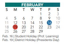 District School Academic Calendar for Indian Springs Middle School for February 2024