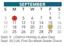 District School Academic Calendar for Bear Creek Intermediate for September 2023
