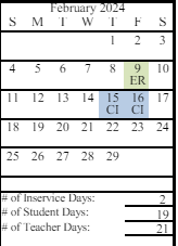 District School Academic Calendar for Seward High School for February 2024